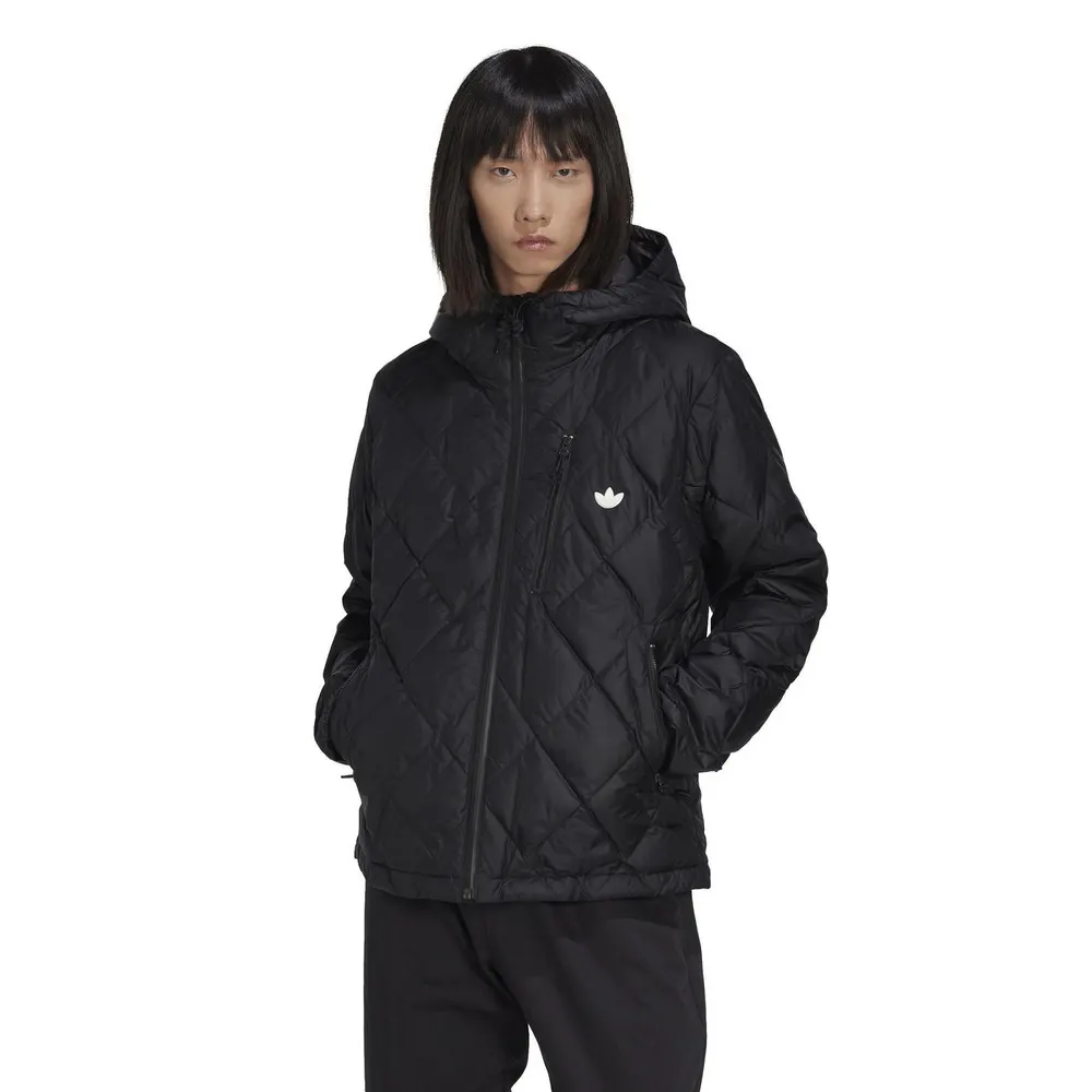 adidas Originals Men's Down Quilted Hooded Hip Length Puffer Jacket detail 2