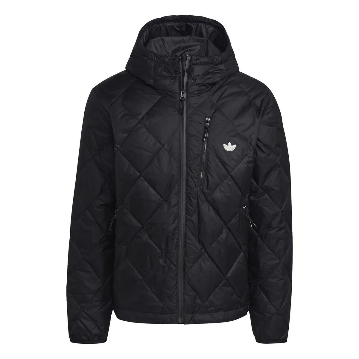 adidas Originals Men's Down Quilted Hooded Hip Length Puffer Jacket