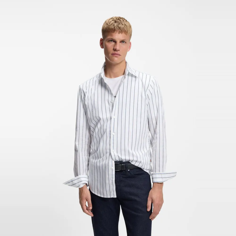 Boss Men's Relegant 6 Cotton Long-Sleeve Shirt detail 2