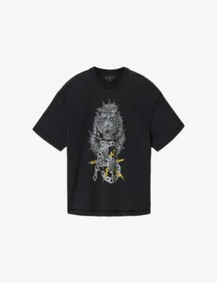 ALLSAINTS Iron Tiger Graphic-Print Cotton T-Shirt