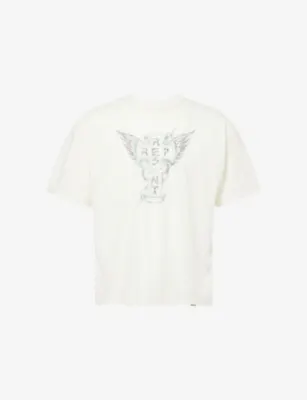 REPRESENT Logo-Print Crewneck Cotton-Blend T-shirt