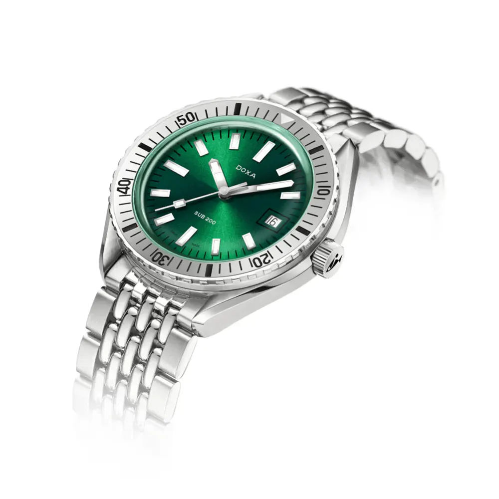 DOXA Sub 200 Sea Emerald 42mm Mens Watch Green in Green, additional product view 2