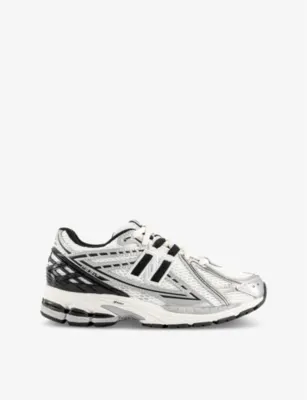NEW BALANCE 1906 brand-patch leather and mesh low-top trainers - 5.5 in WHITE SILVER BLACK – Mens | Trainers | Lace up trainers