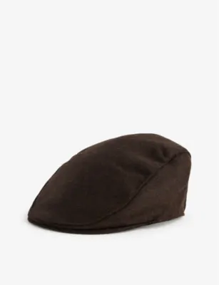 DENTS Fernworthy flat-crown wool cap - BROWN - L