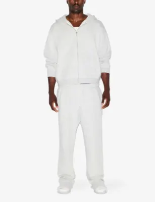 SKIMS Fleece Lounge Relaxed-Fit Cotton-Blend Hoody detail 2