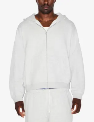 SKIMS Fleece Lounge Relaxed-Fit Cotton-Blend Hoody detail 3