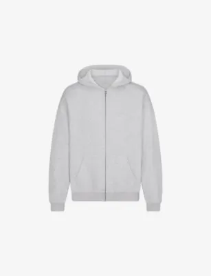 SKIMS Fleece Lounge Relaxed-Fit Cotton-Blend Hoody