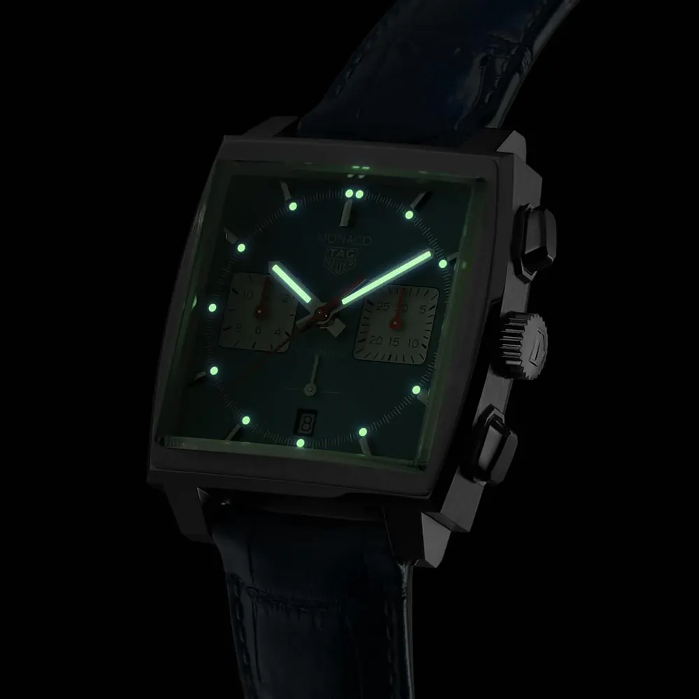 TAG Heuer Monaco Calibre Heuer 02 39mm Mens Watch in Blue, additional product view 3