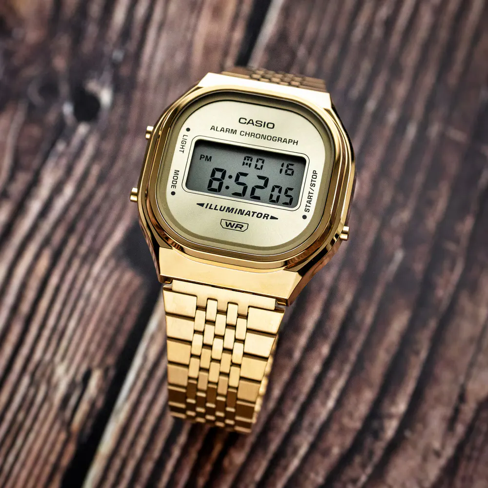 Casio Vintage 39mm Unisex Watch Gold in Gold, additional product view 3