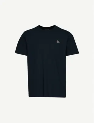 PS BY PAUL SMITH Zebra-embroidered cotton-jersey T-shirt