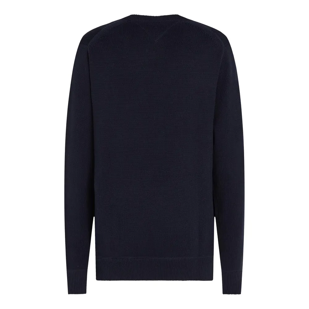 Tommy Hilfiger Men's Chunky Cotton Crew Neck Jumper detail 2