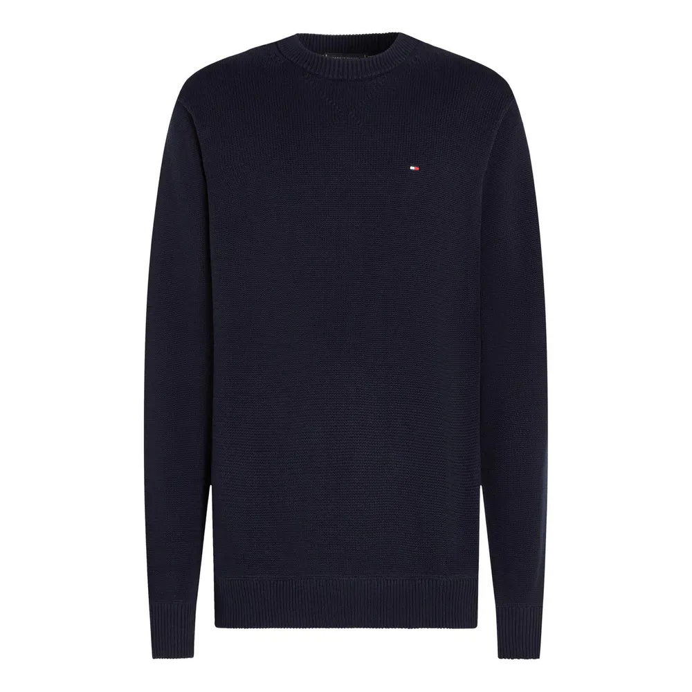 Tommy Hilfiger Men's Chunky Cotton Crew Neck Jumper