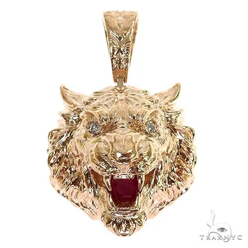 RINA - For Him FACTORY Big Ruby Tiger Head 67942 – Pendant