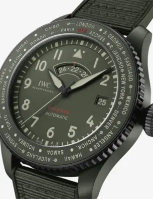 IWC Pilot’s Watch Timezoner Top Gun Woodland Ceramic Automatic Watch 46mm detail 2