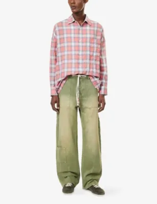 NAHMIAS Gardener Utility Denim Jeans in GREEN, additional product view 2