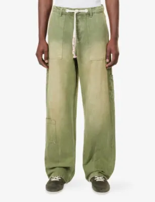 NAHMIAS Gardener Utility Denim Jeans in GREEN, additional product view 3