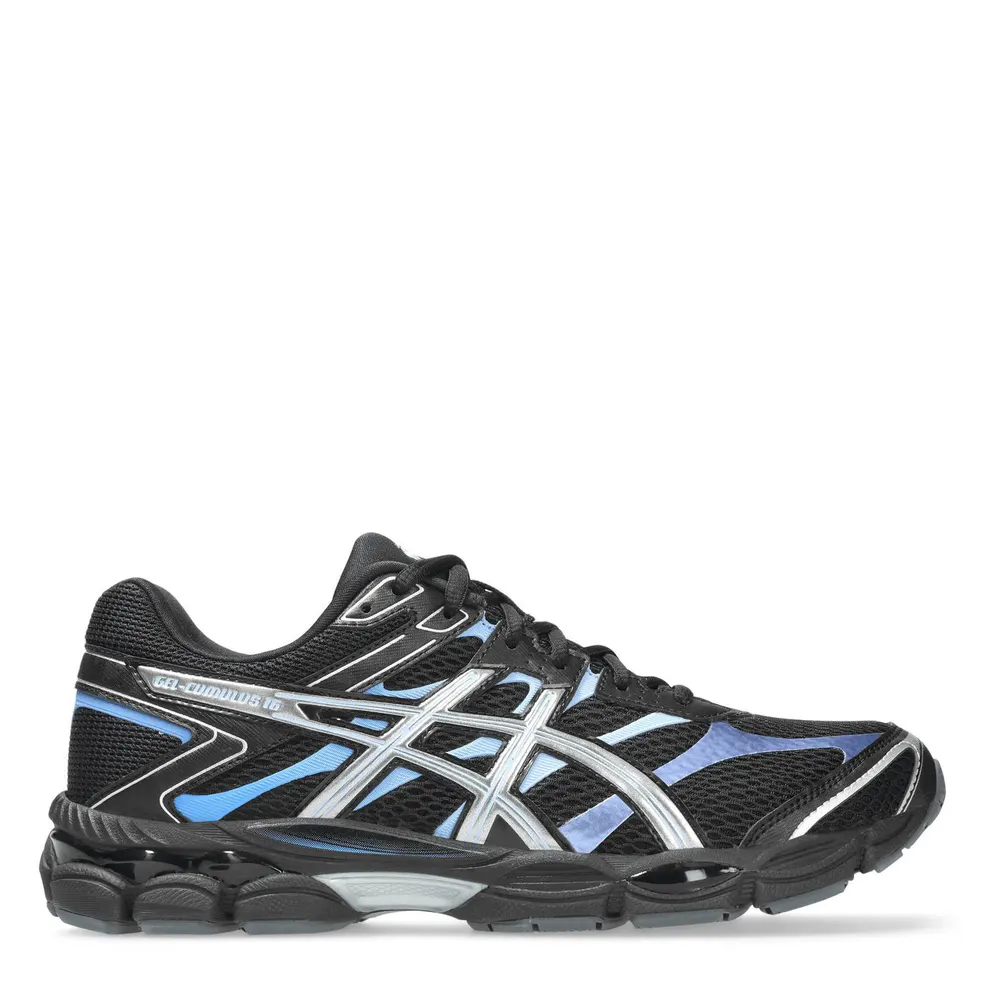Asics Mens GEL-Cumulus 16 FluidRide GEL Cushioning Trainers in Blk/Pure Silver – Footwear