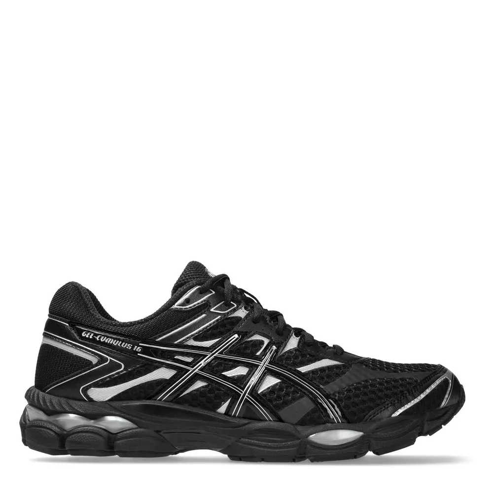 Asics Mens GEL-Cumulus 16 FluidRide GEL Cushioning Trainers in Black/Black – Footwear
