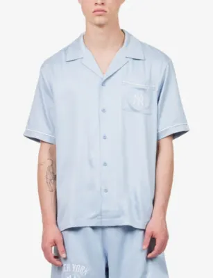 NEW ERA New York Yankees MLB Graphic Revere-Collar Woven Shirt detail 3