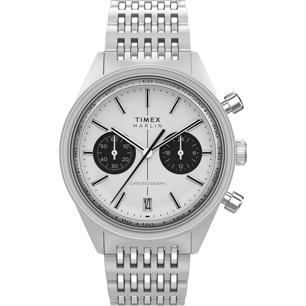 Timex Men's Marlin Analogue Quartz Watch in Silver Tone – Accessories