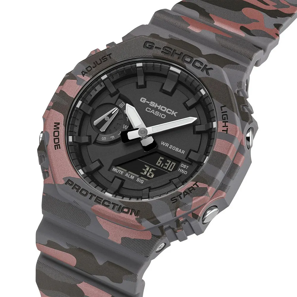 G Shock GA-2100CM Digital Watch in Camouflage, additional product view 3