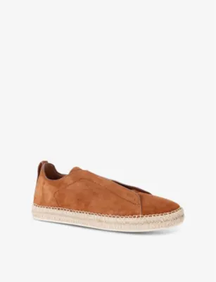 ZEGNA Triple Stitch contrast-sole suede espadrilles - EUR 43 / 9 UK MEN detail 3