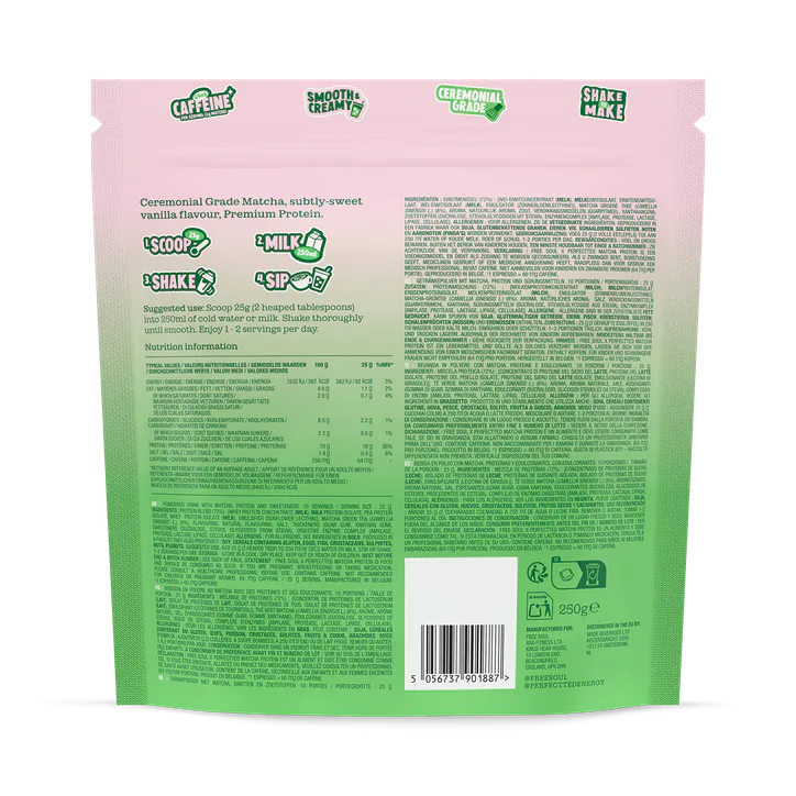 PerfectTed x FreeSoul Vanilla Matcha Protein Vanilla 250 g detail 2