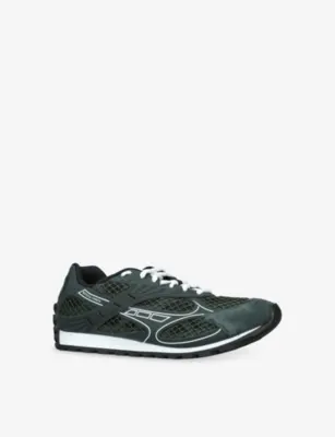 BOTTEGA VENETA Orbit Woven Trainers - EUR 45 / 11 UK MEN in Dark Green, additional product view 3