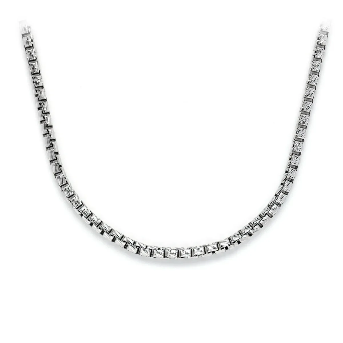 For Him Sterling Silver Diamond-Cut Box Chain in 2mm / 925 Sterling Silver / 16" – Chain