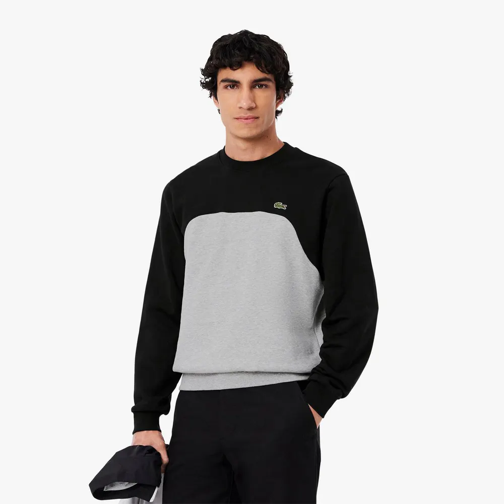 Lacoste Colour Block Cotton Fleece Sweatshirt detail 3