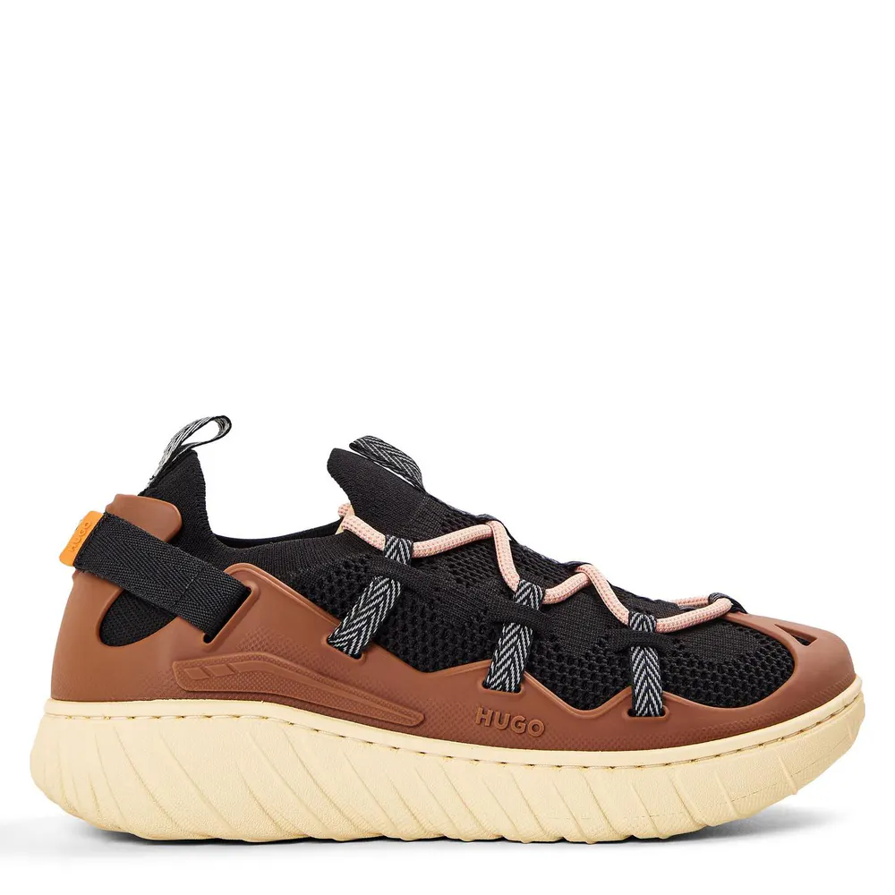 Hugo Men's Reeflyn Slon Kn Casual Low-Top Trainers in Open Brown – Footwear