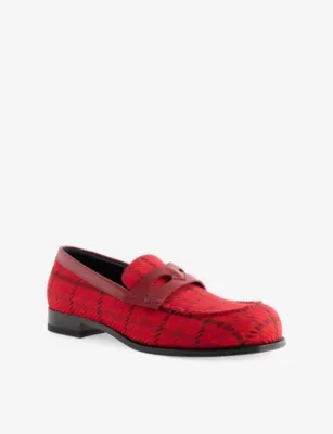 CHRISTIAN LOUBOUTIN Circ Leather and Wool Loafer - EUR 48.5 / 14.5 UK MEN detail 3