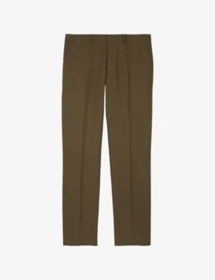 THE KOOPLES Straight Regular-Fit Cotton and Linen-Blend Trousers