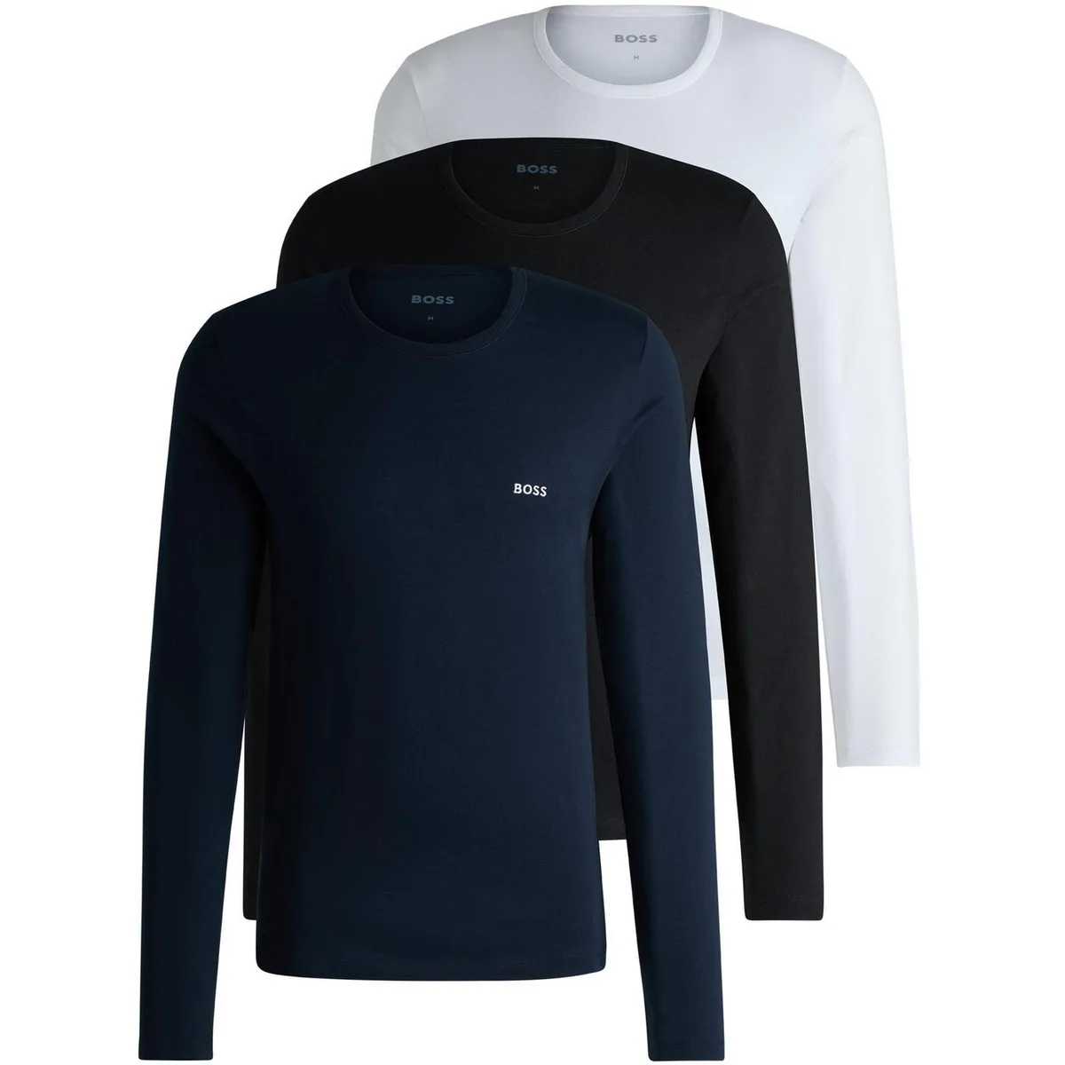 Boss Long Sleeved Logo T-Shirt 3-Pack