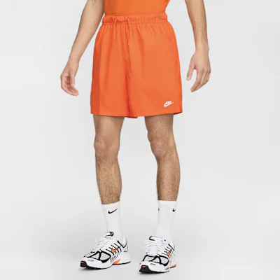 Nike Club Men's Woven Flow Shorts - Safety Orange/White