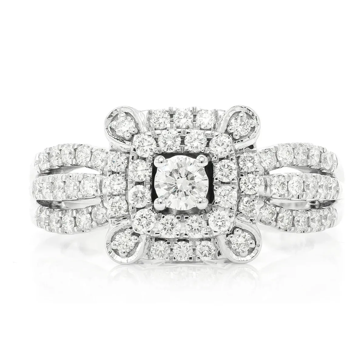For Him Two Tier Diamond Ring in White Gold / 10 / Lab Grown Diamond – Ring