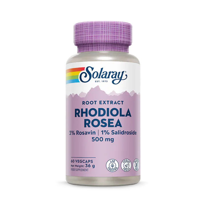 Solaray Rhodiola Rosea 500mg, 60 Vegan Capsules, High Strength