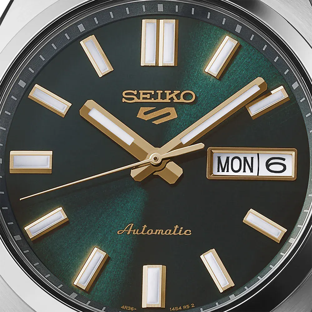 Seiko 5 Sports 5 Sports SNXS Vintage Gold Collection 37.5mm Mens Watch Green Tie in Green, additional product view 2