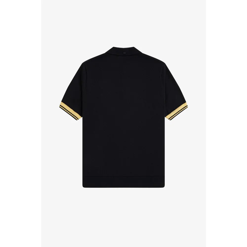 Fred Perry Men's Knitted Cuff Short Sleeve Polo Shirt detail 2