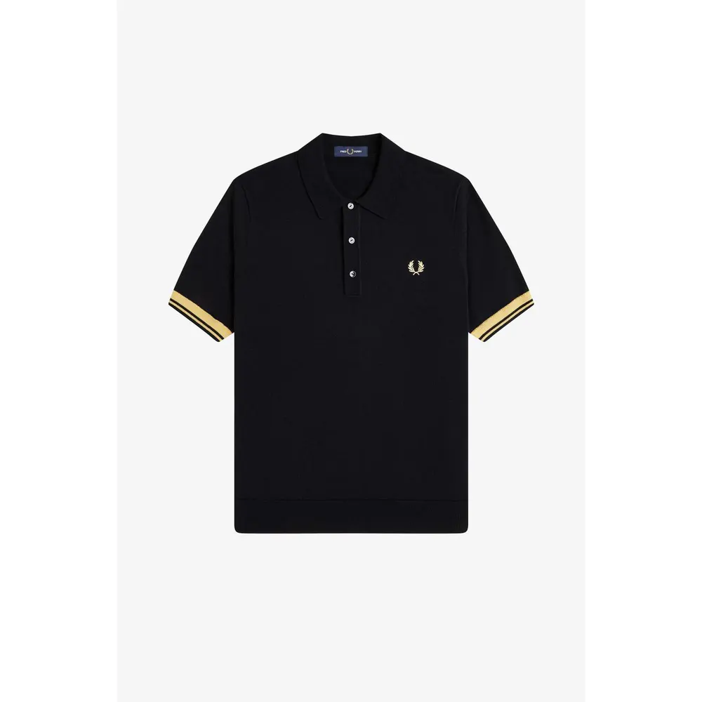 Fred Perry Men's Knitted Cuff Short Sleeve Polo Shirt