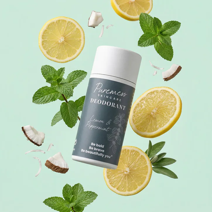 Puremess Skincare Natural Deodorant 70g - Lemon & Peppermint detail 2