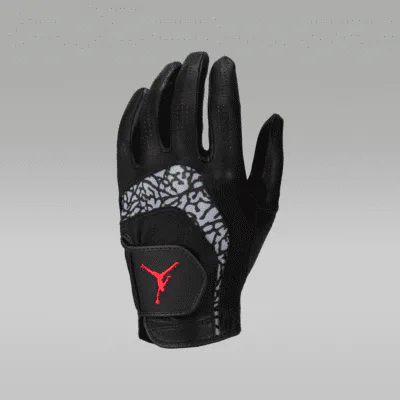Jordan Tour Regular Golf Glove (Left) - Black/Medium Grey/Black/Fire Red