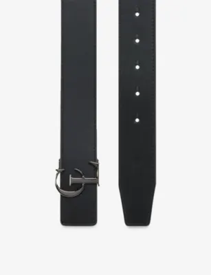 CHRISTIAN LOUBOUTIN CL logo-buckle leather belt - 32 detail 3