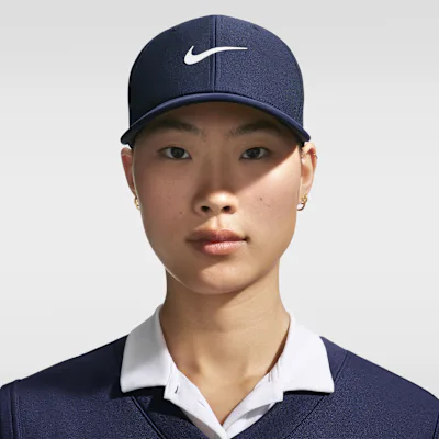 Nike Rise Dri-FIT ADV SwooshFlex Structured Golf Cap - College Navy/Anthracite/White