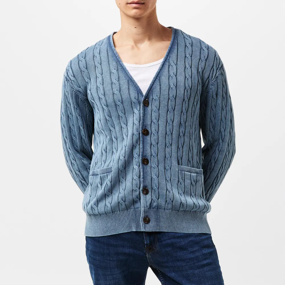 Tommy Hilfiger Men's Cable Knit Cardigan detail 2