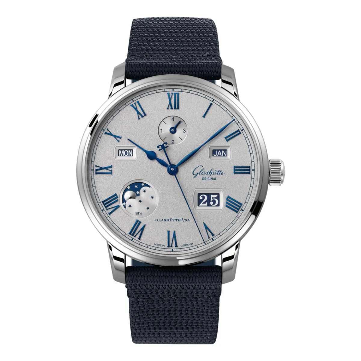 Glashutte Original Senator Excellence Perpetual Calendar 42mm Mens Watch Silver