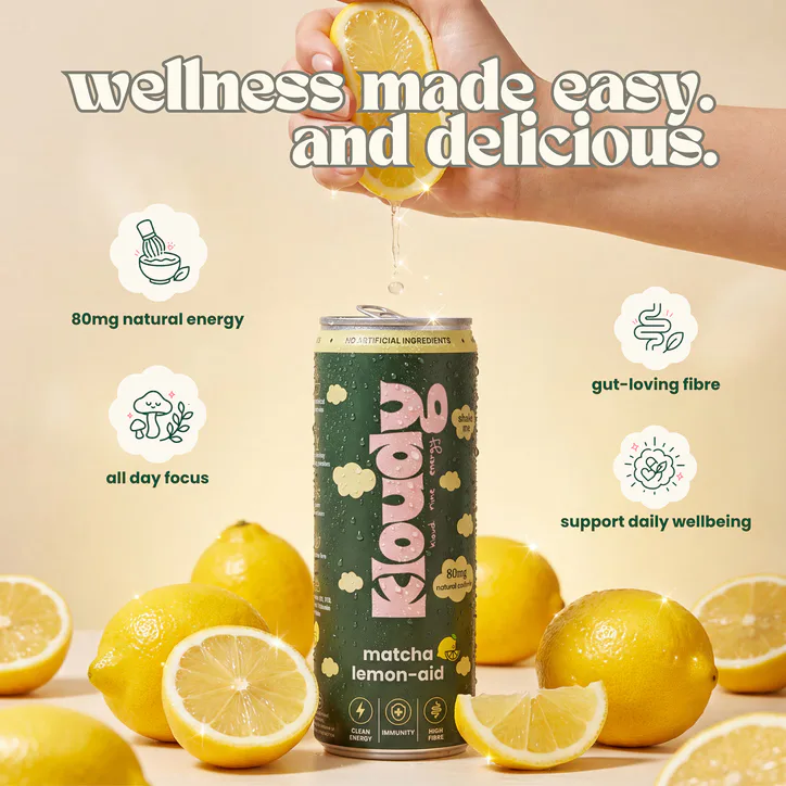 Kloudy Matcha Lemon-Aid Functional Matcha Energy Drink 12 x 250ml detail 3