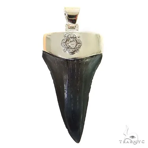 RINA - For Him CUSTOM The Time Travel Megalodon Shark Tooth Pendant Small 68892 in Rose Gold – Pendant