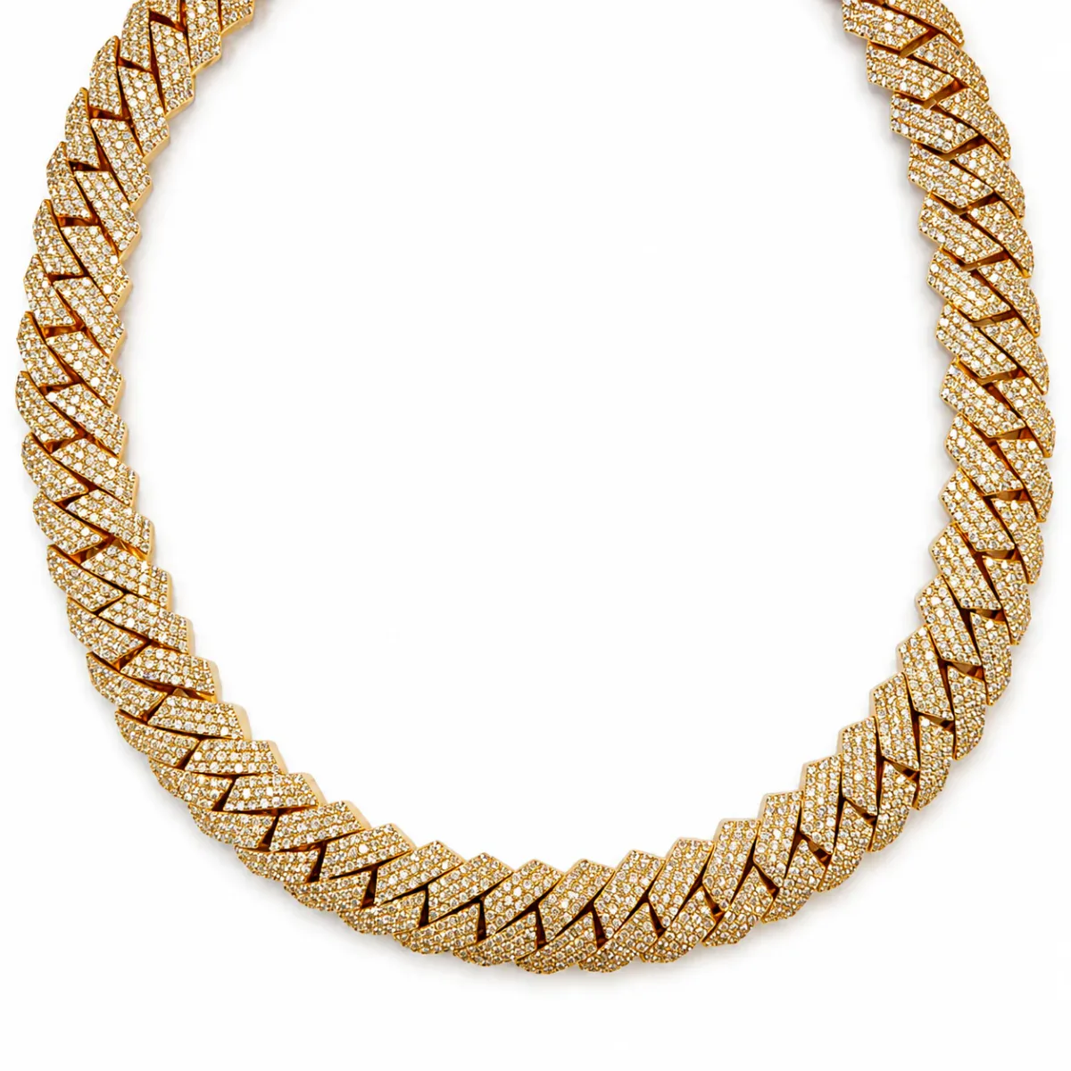 AHMED - MOON JEWELRY 20mm Iced Cuban Link Chain 71764 in Rose Gold – Chain
