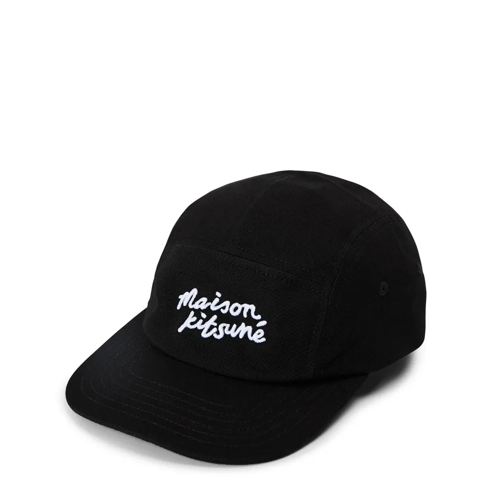 Maison Kitsune Men's Handwriting Baseball Cap in Black – Accessories